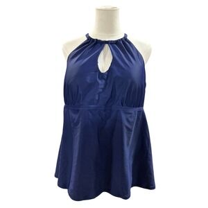 Raisins Curve Women's Rosalie Underwire Tankini Swim Top 22W Navy Blue D840025